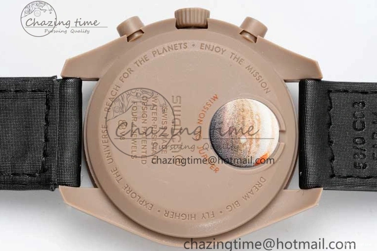 0308 Speedmaster Misson To Jupiter 1:1 Best Edition Brown Dial On Nylon Strap Quartz Breathable 7857